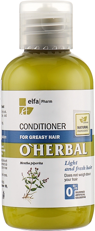 Haarspülung für fettiges Haar mit Pfefferminzextrakt - O'Herbal