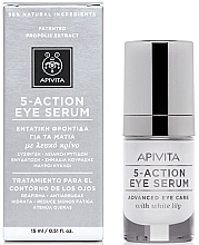 Anti-Falten Augenserum mit weißer Lilie - Apivita 5-Action Eye Serum Advanced Eye Care With White Lily — Bild N3