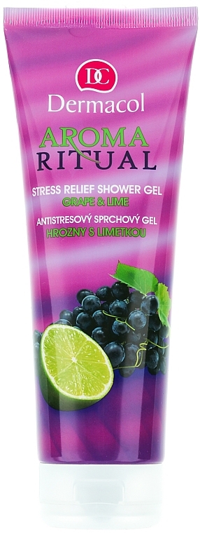 Anti-Stress Duschgel "Trauben und Limette" - Dermacol Body Aroma Ritual Stress Relief Shower Gel Grap & Lime