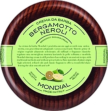 Düfte, Parfümerie und Kosmetik Rasiergel Bergamotto Neroli - Mondial Shaving Cream Wooden Bowl