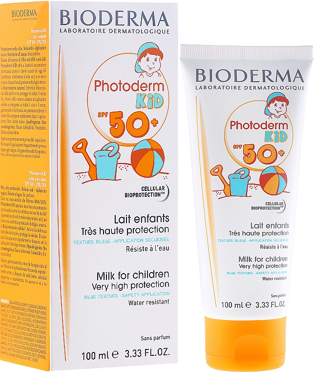 Wasserfeste Sonnenschutzmilch für Kinder SPF 50+ - Bioderma Photoderm Kid Lait Solaire Enfants SPF 50+ — Foto N4