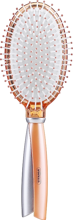 Massagehaarbürste oval 24.5 cm orange - Titania Salon Professional Cushion Brush — Bild N1