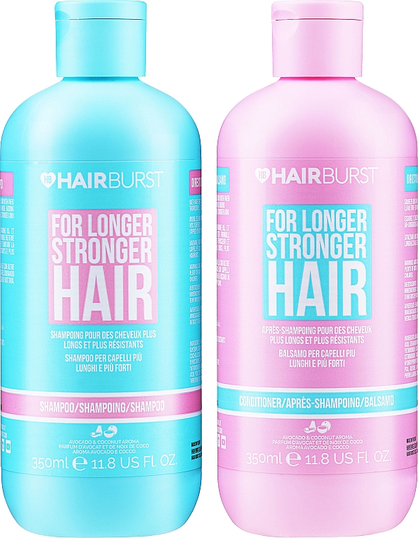Haarpflegeset - Hairburst For Longer Stronger Hair (Shampoo 350ml + Haarspülung 350ml) — Bild N2