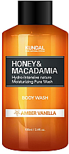 Düfte, Parfümerie und Kosmetik Duschgel mit Ambra und Vanille - Kundal Honey & Macadamia Amber Vanilla Body Wash