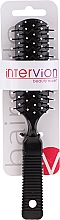 Rechteckige Haarbürste mit Gummigriff 499728 schwarz - Inter-Vion — Bild N1