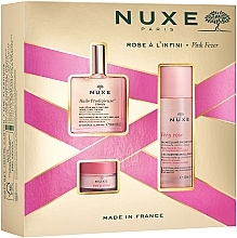 Düfte, Parfümerie und Kosmetik Gesichtspflegeset - Nuxe Pink Fever (Öl 50ml + Mizellenwasser 100ml + Lippenbalsam 15g) 