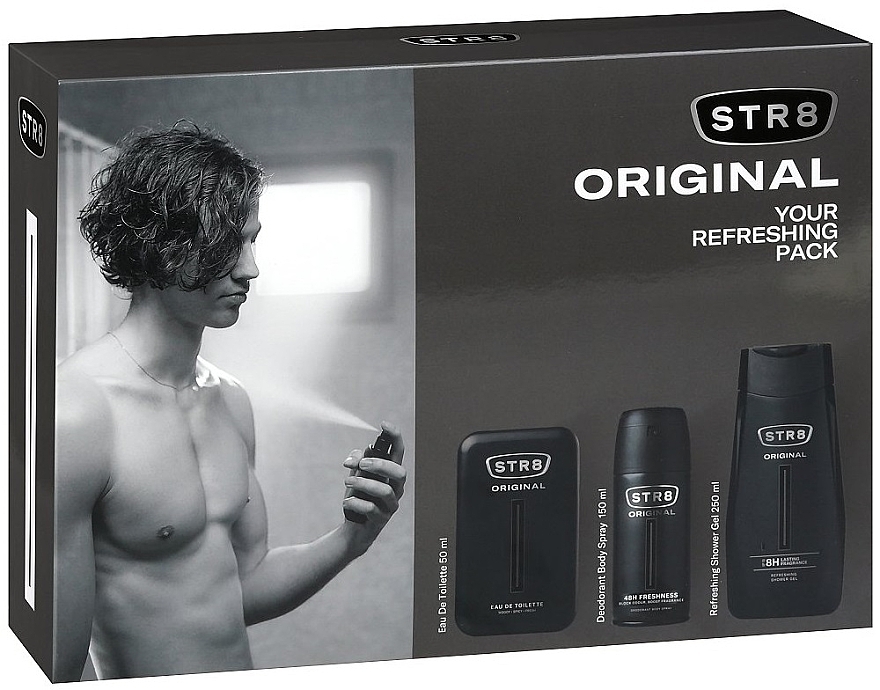 STR8 Original - Duftset (Eau de Toilette 50ml + Deospray 150ml + Duschgel 250ml)  — Bild N1