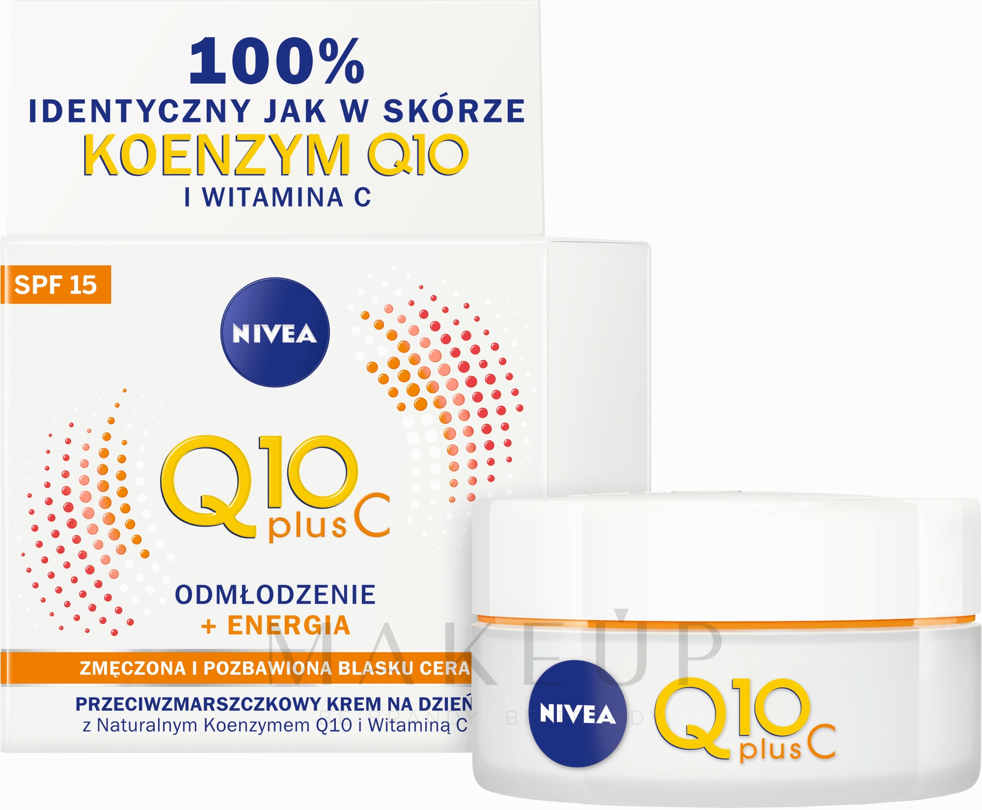 Anti-Falten Gesichtscreme Q10 plus C für strahlende und frische Haut mit LSF 15 - NIVEA Q10 Energy Anti-Wrinkle Day Cream SPF15 — Bild 50 ml