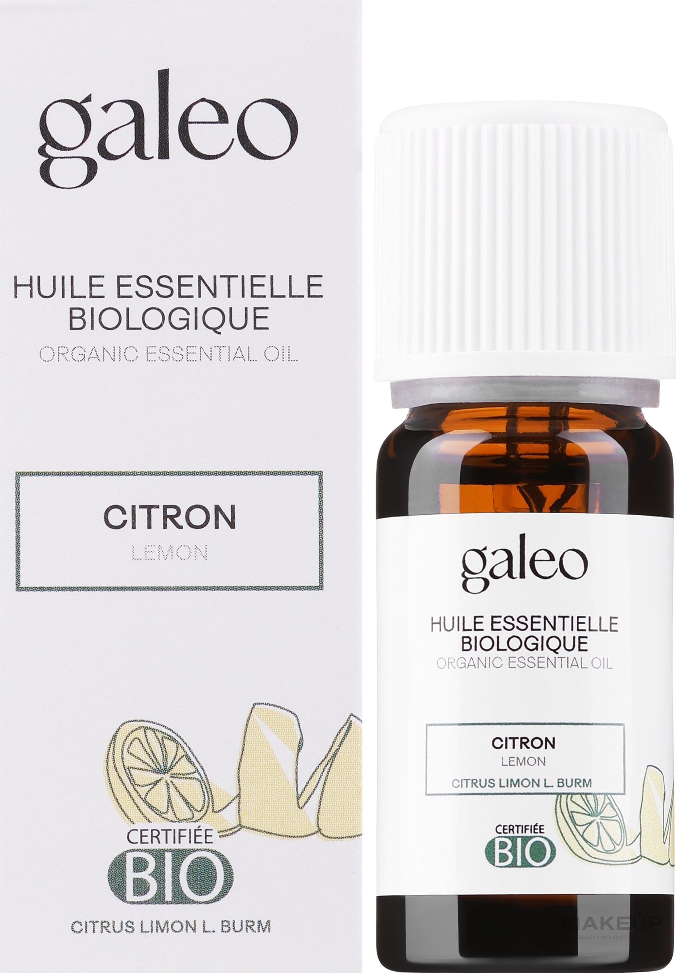 Organisches ätherisches Öl mit Zitrone - Galeo Organic Essential Oil Lemon — Bild 10 ml