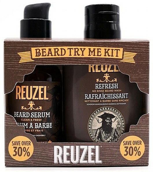 Bartpflegeset - Reuzel Clean & Fresh Beard Try Me Kit (Bartserum 50g + Bartshampoo 100ml ) — Bild N1
