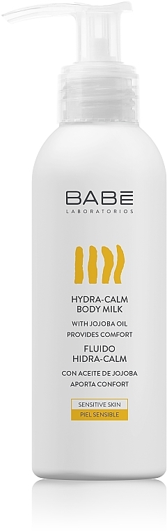 Feuchtigkeitsspendende Körpermilch mit Jojobaöl - Babe Laboratorios Hydra-Calm Body Milk Travel Size — Bild N1