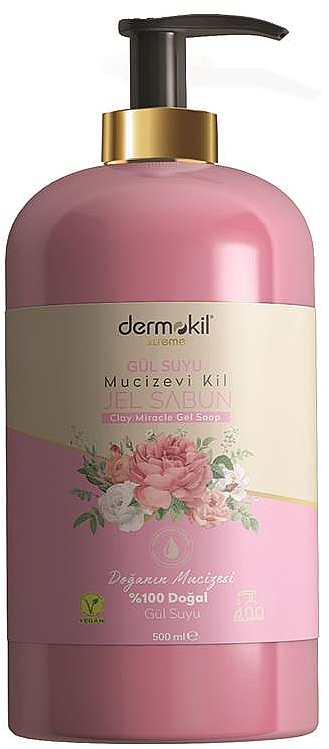Gelseife für die Hände - Dermokil Rose Water Miraculous Clay Gel Soap — Bild N1