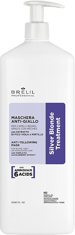 Haarmaske gegen Gelbstich - Brelil Silver Blonde Treatment Anti-Yellowing Mask	 — Bild N3