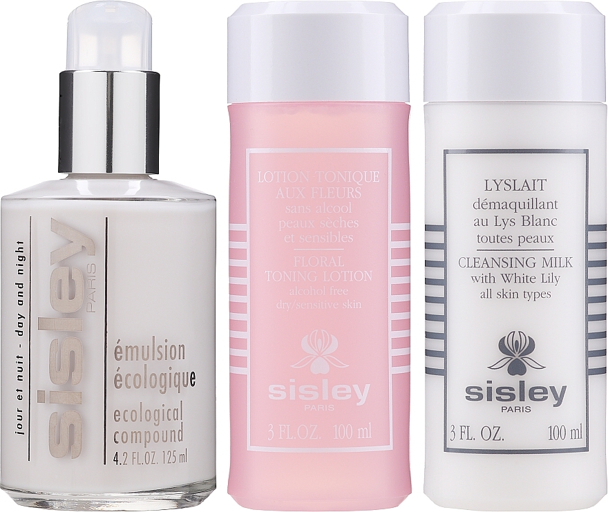 Gesichtspflegeset - Sisley I Love My Skin Care (Emulsion 125ml + Reinigungsmilch 100ml + Gesichtslotion 100ml)  — Bild N3