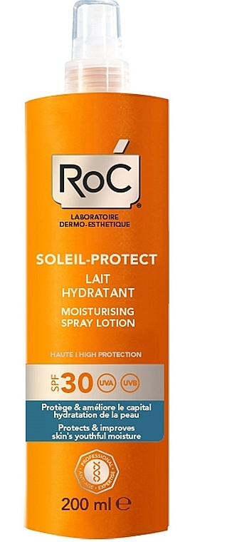 Sonnenmilchspray - RoC Soleil-Protect Lotion Spray Moisturizing SPF30 — Bild N1