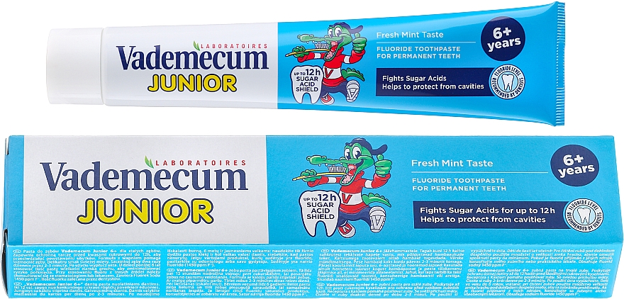 Kinderzahnpasta 6+ Jahre mit Minzgeschmack - Vademecum Junior Spearmint Toothpaste — Bild N1