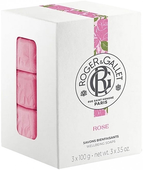 Seifenset - Roger&Gallet Rose Perfumed Soaps (Seife 3x100g)  — Bild N1