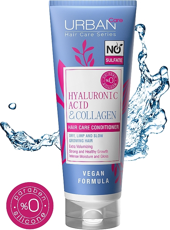 Haarspülung mit Hyaluronsäure - Urban Care Hyaluronic Acid & Collagen Extra Volumizing Conditioner  — Bild N3