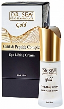 Düfte, Parfümerie und Kosmetik Anti-Aging-Augencreme mit Lifting-Extrakt - Dr.Sea Gold & Peptide Complex Eye Lifting Cream