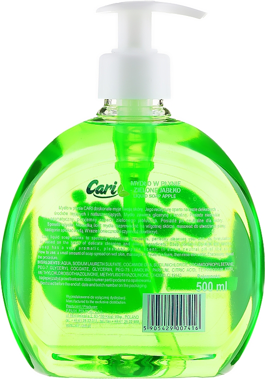 Flüssige Handseife mit grünem Apfel - Cari Green Apple Liquid Soap — Foto N2
