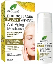 Düfte, Parfümerie und Kosmetik Probiotische Anti-Aging-Gesichtscreme - Dr. Organic Pro Collagen Plus+ Anti Aging Moisturiser With Probiotic