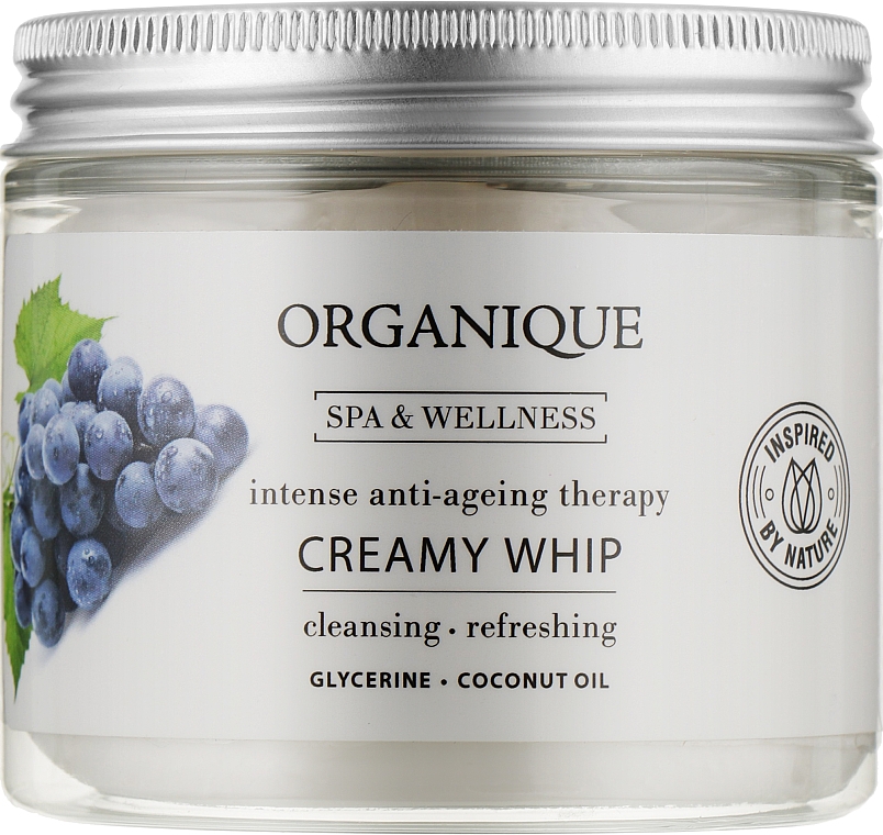 Anti-Aging Duschschaum für den Körper mit Kokosnussöl, Glycerin und Traube - Organique Cleansing Ritual Creamy Whip — Bild N1