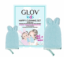 Düfte, Parfümerie und Kosmetik Handschuh-Set zur Gesichtsreinigung - Glov Kids Happy Cleaning Set Blue (Handschuh groß 1 St. + Handschuh klein 1 St.)