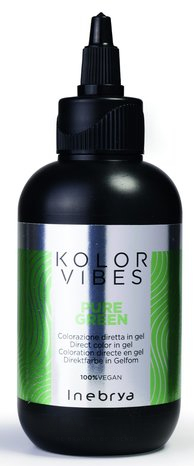 Direktziehende Haarfarbe in Gelform - Inebrya Kolor Vibes Direct Color in Gel — Bild Pure Green