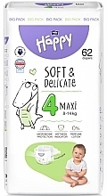 Düfte, Parfümerie und Kosmetik Babywindeln 8-14 kg Größe 4 Maxi 62 St. - Bella Baby Happy Soft & Delicate 