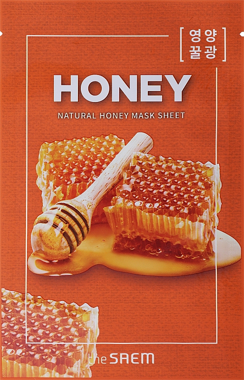 Tuchmaske für das Gesicht mit Honigextrakt - The Saem Natural Honey Mask Sheet