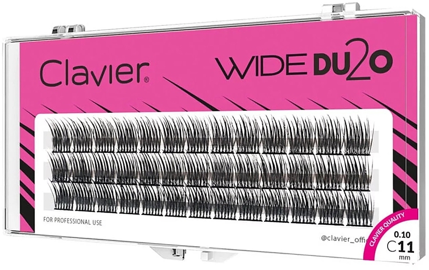 Falsche Wimpern 11 mm - Clavier Wide DU2O Eyelashes — Bild N1