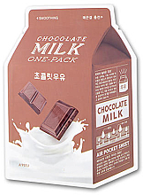 Düfte, Parfümerie und Kosmetik Tuchmaske für das Gesicht mit Kakao-, Milch- und japanischem Aprikosenextrakt - A'pieu Chocolate Milk One-Pack