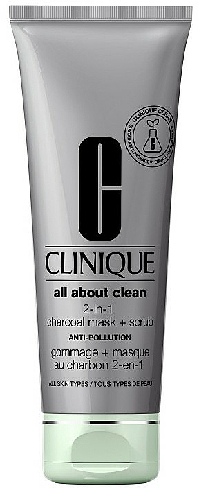 Reinigende Peeling-Maske - Clinique All About Clean 2-in-1 Charcoal Mask + Scrub — Bild N1