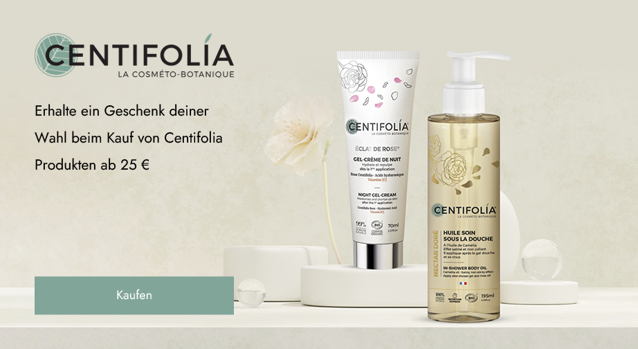 Erhalte ein Geschenk deiner Wahl beim Kauf von Centifolia Produkten ab 25 €