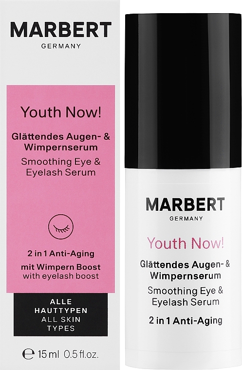 Marbert Youth Now! Smoothing Eye & Eyelash Serum  - Glättendes Augen- und Wimpernserum — Bild N1