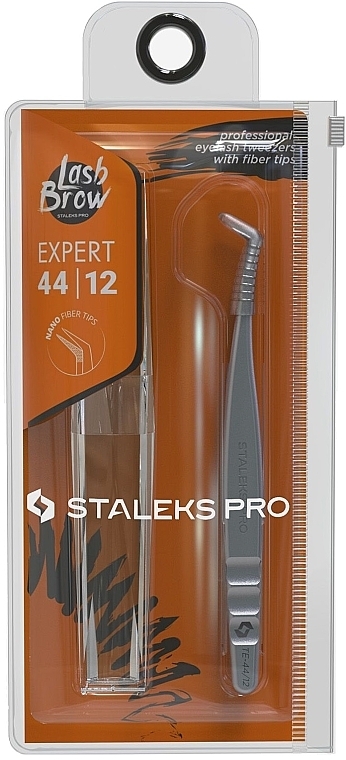 Professionelle Wimpernpinzette TE-44/12  - Staleks Pro Expert 44 Type 12  — Bild N1