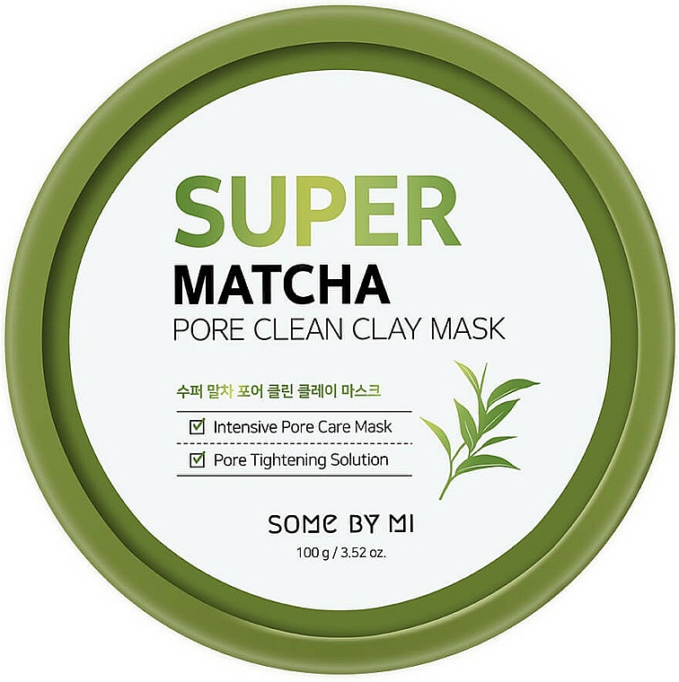 Feuchtigkeitsspendende und porenreinigende Gesichtsmaske mit Tonerde und Matcha - Some By Mi Super Matcha Pore Clean Clay Mask — Bild N1