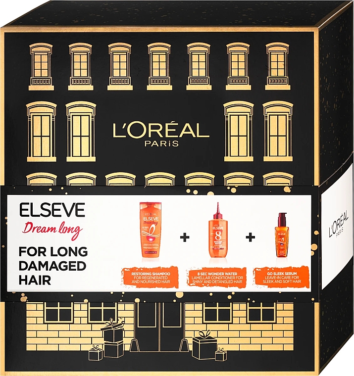 Set - L'Oreal Paris Elseve Dream Long (h/shampoo/250ml + h/water/200ml + h/cond/200ml) — Bild N1