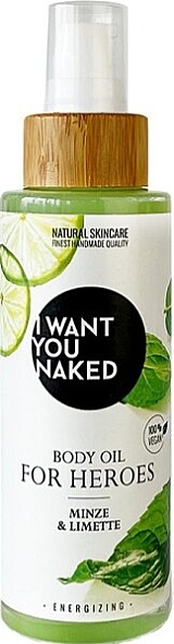 Körperöl Minze & Limette  - I Want You Naked For Heroes Body Oil  — Bild N1