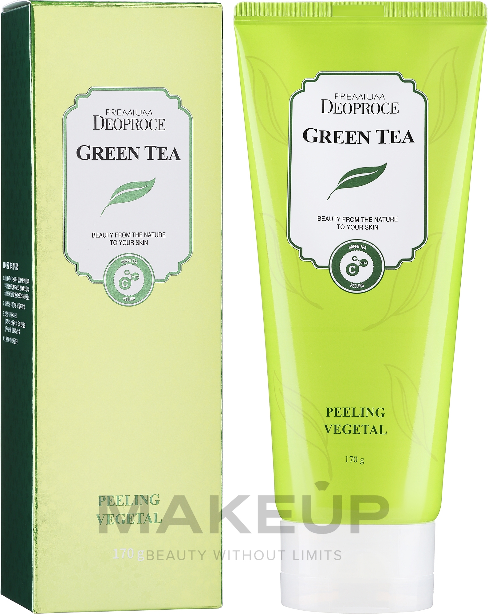 Hypoallergenes Peelinggel für das Gesicht mit grünem Tee - Deoproce Premium Green Tea Peeling Vegetal — Bild 170 g
