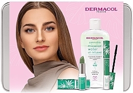 Düfte, Parfümerie und Kosmetik Gesichtspflegeset - Dermacol Cannabis (Mizellenwasser 200 ml + Mascara 9 ml + Lippenstift 3.5 g)