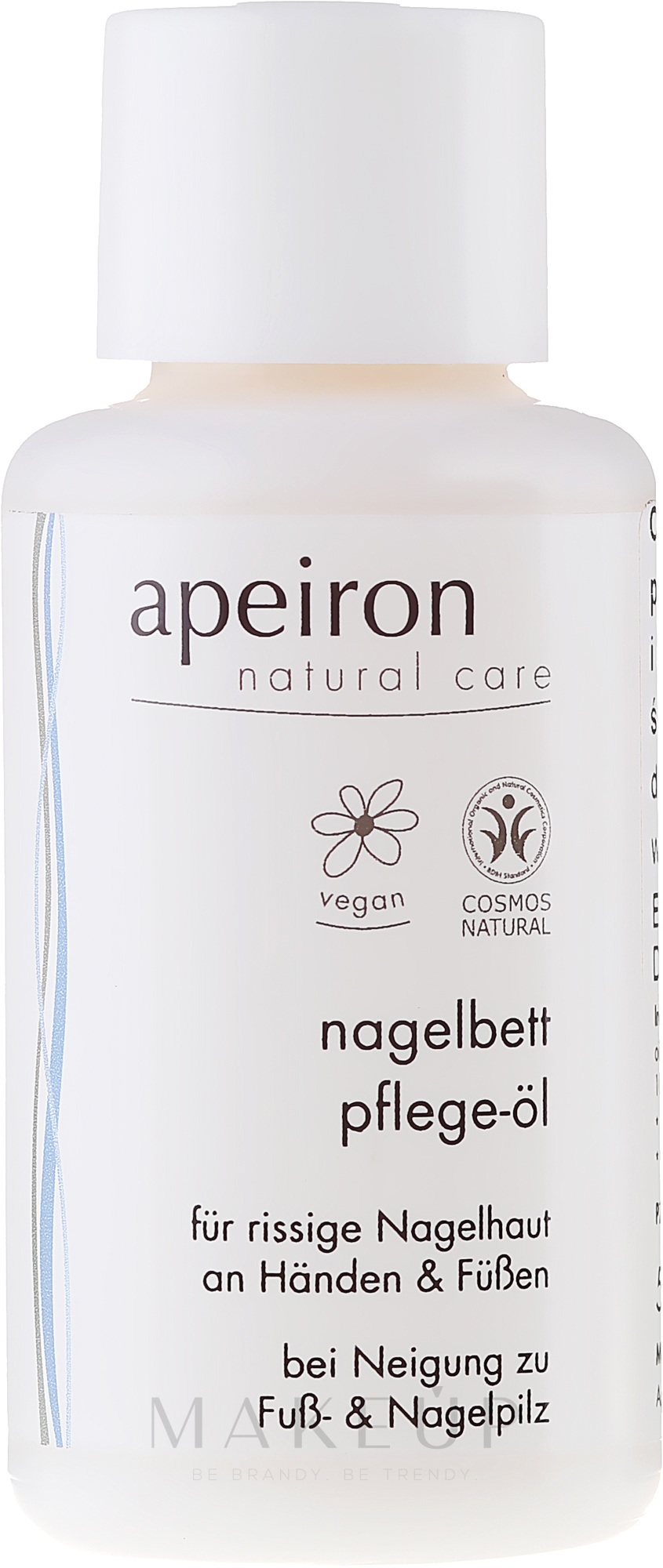 Pflegeöl für rissige Nagelhaut an Händen und Füßen - Apeiron Nail Bed Oil — Bild 50 ml