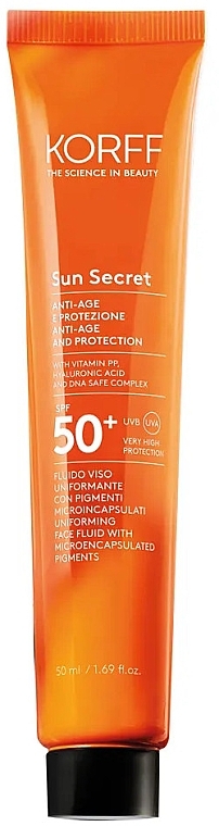 Tonisierendes Fluid für das Gesicht SPF50+ - Korff Sun Secret Anti-Age And Protection Face Fluid With Microencapsulated Pigments SPF50+ — Bild N1