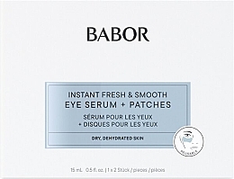 Set - Babor Instant Fresh & Smooth Eye Serum + Patches — Bild N1