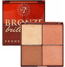 Bronzer- und Highlighterpalette - W7 Bronze Brilliance Bronze & Glow Palette — Bild N1