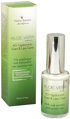 Hyaluron-Augen- und Lippenpflege mit Aloe Vera - Primo Bagno Aloe Vera 4D Hyaluronic Eyes and Lips Care — Bild N1