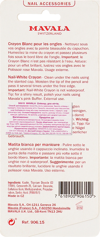 Nagelweißstift - Mavala Nail-White Crayon — Foto N2