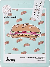 Tuchmaske für das Gesicht mit Salicylsäure - Makeup Revolution Friends X Revolution Clear Complexion Salicylic Sheet Mask Joey — Bild N1