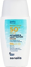 Düfte, Parfümerie und Kosmetik Sonnenschutz-Fluid für das Gesicht - Sensilis Antiaging & Light Water Fluid 50+ Color