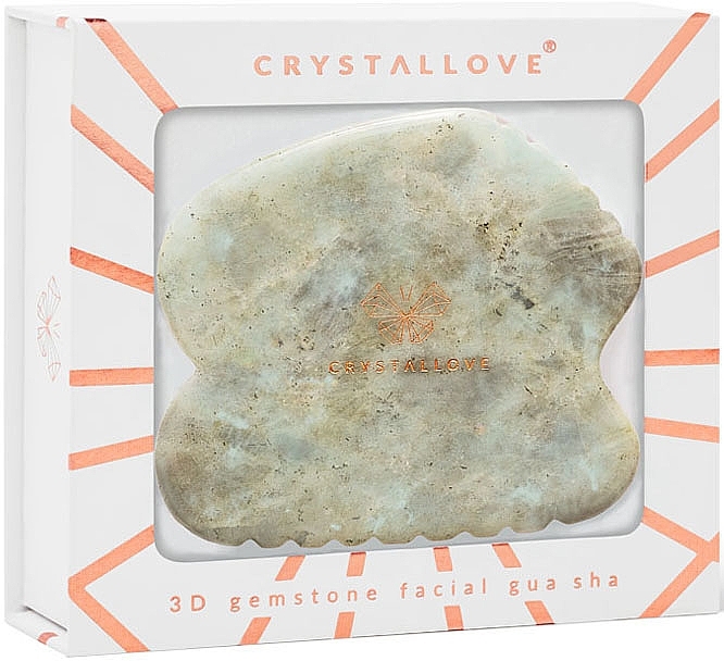 Gesichtsmassage-Platte Gua Sha aus Labradorit - Crystallove Contour Gua Sha Limited Edition  — Bild N1